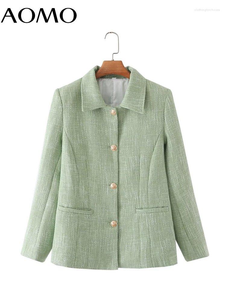 Women' Suits AOMO Women Green Tweed Blazer Coat Vintage Long Sleeve Pockets Female Outwear DA12A, Light green
Women' Suits AOMO Women Green Tweed Blazer Coat Vintage Long Sleeve Pockets Female Outwear DA12A, Light green