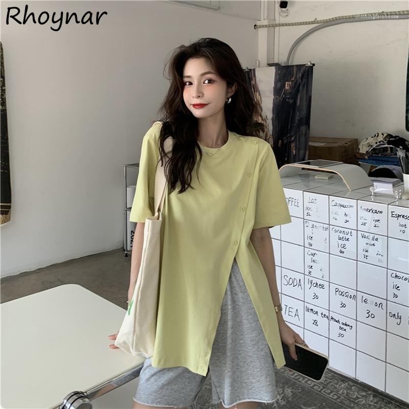 Women's T Shirts Side-slit T-shirts Women Summer Fashion Casual All-match Cozy Loose Simple Button Design Slouchy Classic Stylish Streetwear, Black
Women's T Shirts Side-slit T-shirts Women Summer Fashion Casual All-match Cozy Loose Simple Button Design Slouchy Classic Stylish Streetwear, Black