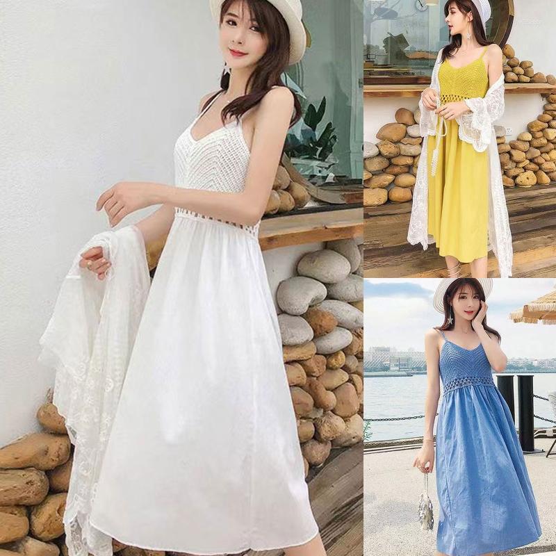 Casual Dresses Women Hollow Crochet Knit Dress Summer Solid Sleeveless V-Neck Midi Long Cami Female Holiday Loose Beach Sundress, White
Casual Dresses Women Hollow Crochet Knit Dress Summer Solid Sleeveless V-Neck Midi Long Cami Female Holiday Loose Beach Sundress, White