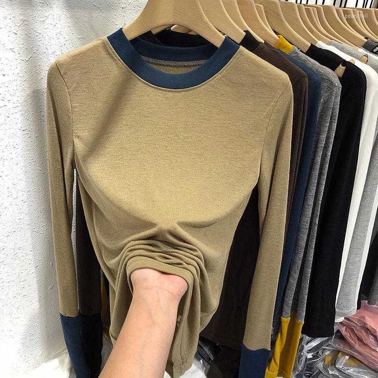 Women' T Shirts Cotton Fabric Fashion Khaki Color Women Tees T-Shirt Fall Long Sleeves Loose Casual Lady Pullovers Tops Clothes
Women' T Shirts Cotton Fabric Fashion Khaki Color Women Tees T-Shirt Fall Long Sleeves Loose Casual Lady Pullovers Tops Clothes