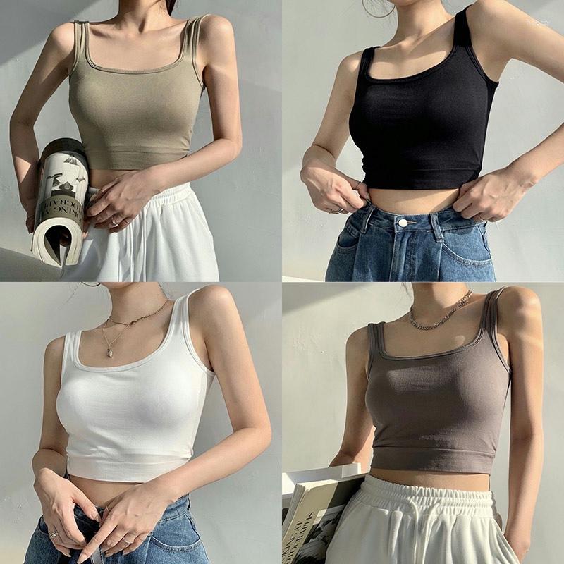 Women's Tanks Sexy Vest Open Back Crop Top Women Summer Camisole Fashion Casual Tube Sleeveless Sports Short With Chest Pad, Black
Women's Tanks Sexy Vest Open Back Crop Top Women Summer Camisole Fashion Casual Tube Sleeveless Sports Short With Chest Pad, Black