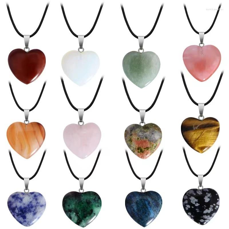 Pendant Necklaces Natural Agates Turquoises Quartz Heart Shape Crystal Amethysts Healing Gemstone Necklace Women Charm Men Jewelry
Pendant Necklaces Natural Agates Turquoises Quartz Heart Shape Crystal Amethysts Healing Gemstone Necklace Women Charm Men Jewelry