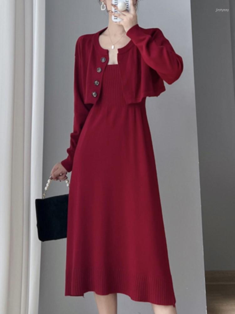 Work Dresses Autumn Winter Knitted Cardigan Sweater Long Dress Women' Two-piece Set Female Korean Fashion Casual Outfits Clothes, Black
Work Dresses Autumn Winter Knitted Cardigan Sweater Long Dress Women' Two-piece Set Female Korean Fashion Casual Outfits Clothes, Black