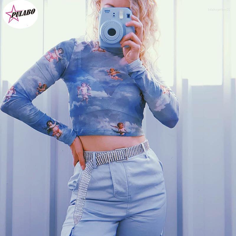 Women' T Shirts 2023 Spring Fall And Winter Women' T-shirt With Long Sleeve Cupid Patterns Female High Neck Floral Shirt Classic Tops, Blue
Women' T Shirts 2023 Spring Fall And Winter Women' T-shirt With Long Sleeve Cupid Patterns Female High Neck Floral Shirt Classic Tops, Blue