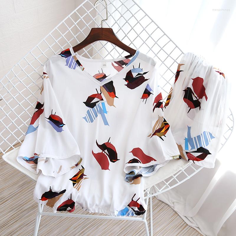Women's Sleepwear Summer 2023 Women's Rayon Pajamas Seven-point Sleeve Shorts Two-piece Set Fresh Can Wear Short-Sleeve Sports Casual, 07
Women's Sleepwear Summer 2023 Women's Rayon Pajamas Seven-point Sleeve Shorts Two-piece Set Fresh Can Wear Short-Sleeve Sports Casual, 07