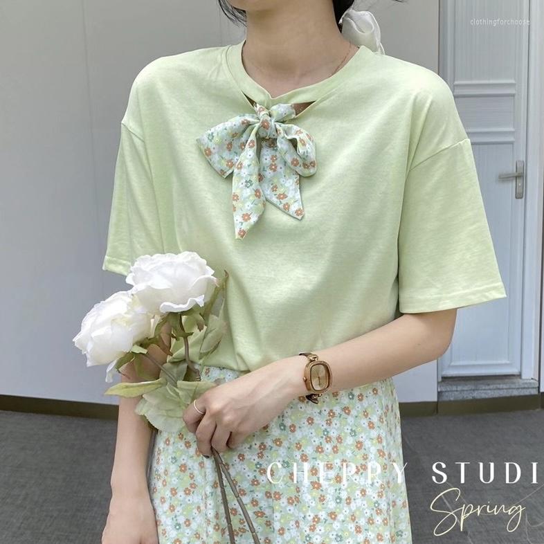 Women's T Shirts Korean Casual Summer Shirt Women Simple Lace Up Green Tops O-neck Cotton T-shirt, Beige
Women's T Shirts Korean Casual Summer Shirt Women Simple Lace Up Green Tops O-neck Cotton T-shirt, Beige