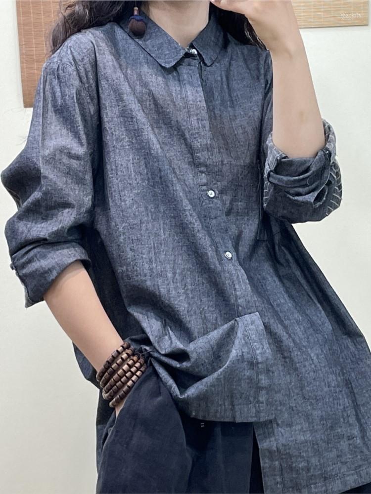 Women's Blouses Female Solid Color Elegant Shirt 2023 Spring Ethnic Casual Loose Cardigan Vintage Tops Turn-down Collar Button, Photo color
Women's Blouses Female Solid Color Elegant Shirt 2023 Spring Ethnic Casual Loose Cardigan Vintage Tops Turn-down Collar Button, Photo color