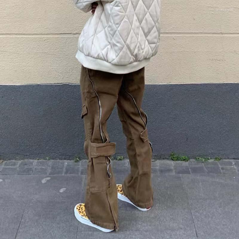 Men's Pants High Street Multi-pocket Back Zipper Flare Cargo For Male And Female Solid Color Straight Retro Baggy Casual Trousers, Auburn
Men's Pants High Street Multi-pocket Back Zipper Flare Cargo For Male And Female Solid Color Straight Retro Baggy Casual Trousers, Auburn