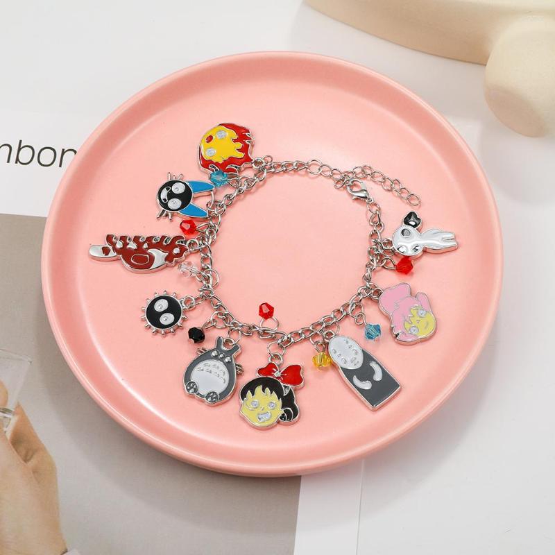 Link Bracelets Miyazaki Hayao Anime Series Bracelet Spirited Away Howl's Moving Castle And Totoro Charm Pendant Women Jewelry Gift
Link Bracelets Miyazaki Hayao Anime Series Bracelet Spirited Away Howl's Moving Castle And Totoro Charm Pendant Women Jewelry Gift