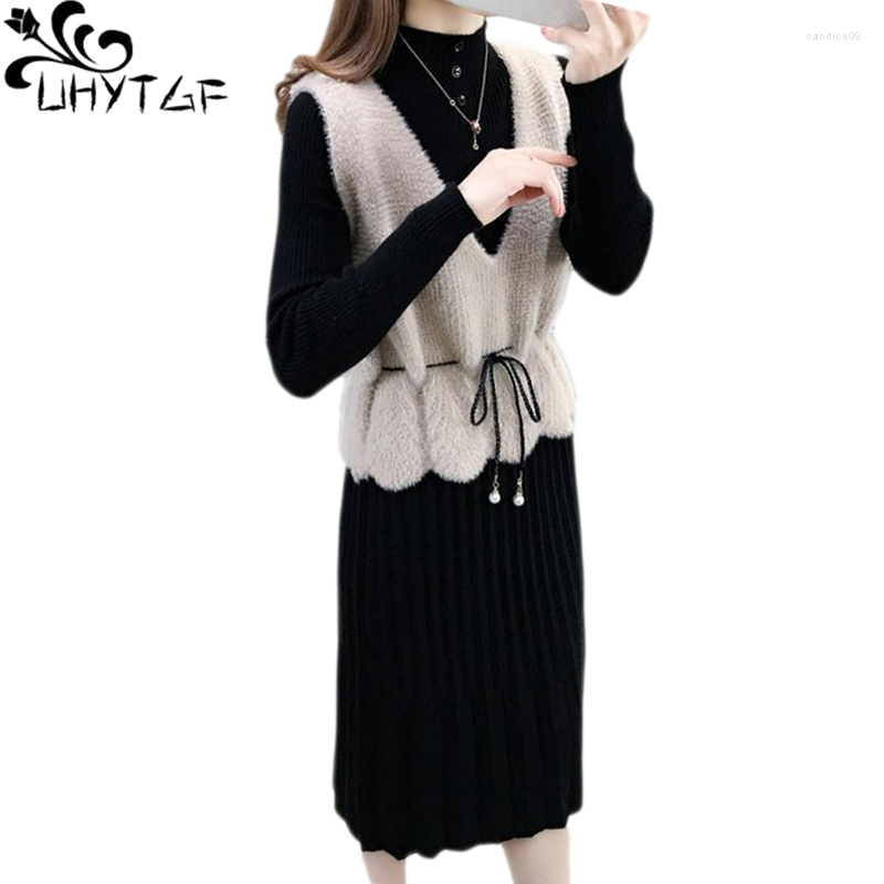 Work Dresses UHYTGF Mink Fleece Sweater Vests Autumn Winter Sets Women Long-Sleeved Knitted Dress Waistcoat Casual Female Two-Piece Suit, Beige
Work Dresses UHYTGF Mink Fleece Sweater Vests Autumn Winter Sets Women Long-Sleeved Knitted Dress Waistcoat Casual Female Two-Piece Suit, Beige