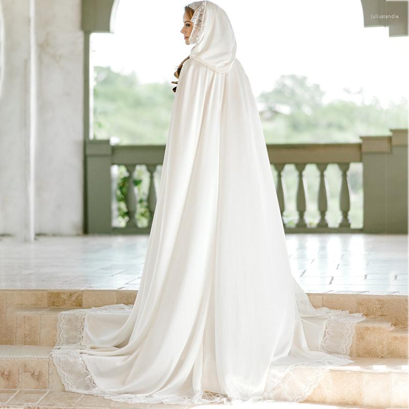 Wraps White Silk Bridal Cape Long Hooded Wedding Cloak Lace Custom Made Bride Bolero Wrap Jacket
Wraps White Silk Bridal Cape Long Hooded Wedding Cloak Lace Custom Made Bride Bolero Wrap Jacket