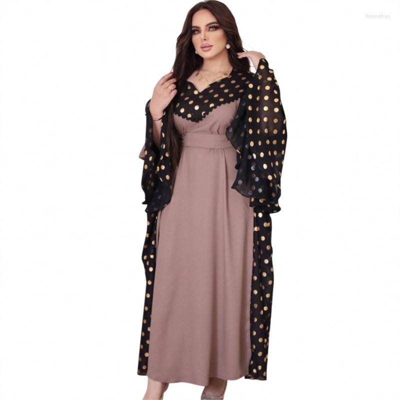 Ethnic Clothing Fashion Muslim Big Swing Long Dress Islam Abaya Polka Dot Trumpet Sleeve Party African Dresses For Women Spring Autumn Robes
Ethnic Clothing Fashion Muslim Big Swing Long Dress Islam Abaya Polka Dot Trumpet Sleeve Party African Dresses For Women Spring Autumn Robes