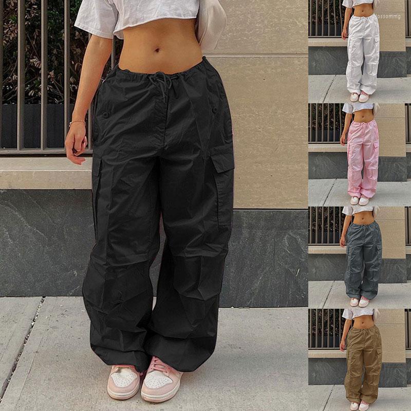 Women' Pants Women Casual Jogger Y2k Wide Leg Parachute With Pockets Fashion Low Waist Trousers Drawstring Cargo, Black
Women' Pants Women Casual Jogger Y2k Wide Leg Parachute With Pockets Fashion Low Waist Trousers Drawstring Cargo, Black