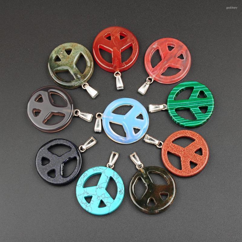 Pendant Necklaces 24PCS 31 31mm Natural Stone Energy Peace Necklace Chakra Druzy Healing Pendulum For Women Amulet Outlet Wholesales
Pendant Necklaces 24PCS 31 31mm Natural Stone Energy Peace Necklace Chakra Druzy Healing Pendulum For Women Amulet Outlet Wholesales