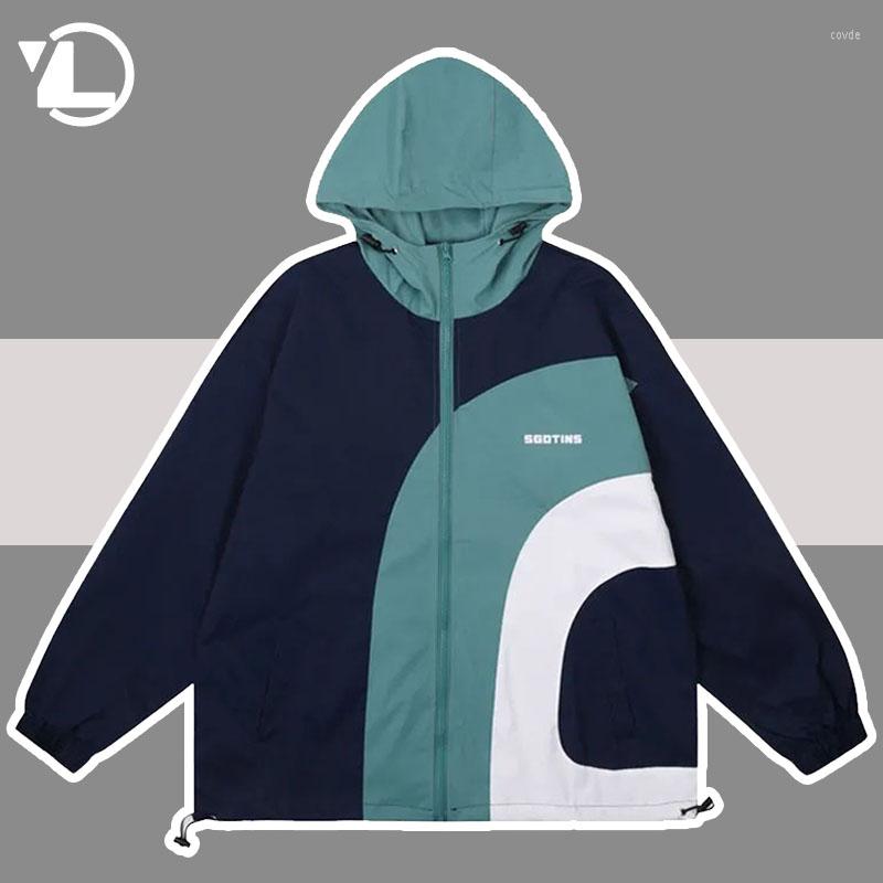 Men's Jackets Hip Hop College Men Spring Autumn Patchwork Japanese Hooded Windbreaker Coats Male Casual Fashion Loose Jacket Couple, Blue
Men's Jackets Hip Hop College Men Spring Autumn Patchwork Japanese Hooded Windbreaker Coats Male Casual Fashion Loose Jacket Couple, Blue