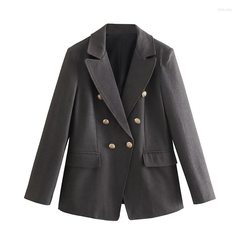 Women's Suits Solid Color Chic Office Lady Blazers For Women Elegant Stylish Coats 2023 Women's Long Sleeve Double Breasted Slim Blaze, R264-1
Women's Suits Solid Color Chic Office Lady Blazers For Women Elegant Stylish Coats 2023 Women's Long Sleeve Double Breasted Slim Blaze, R264-1