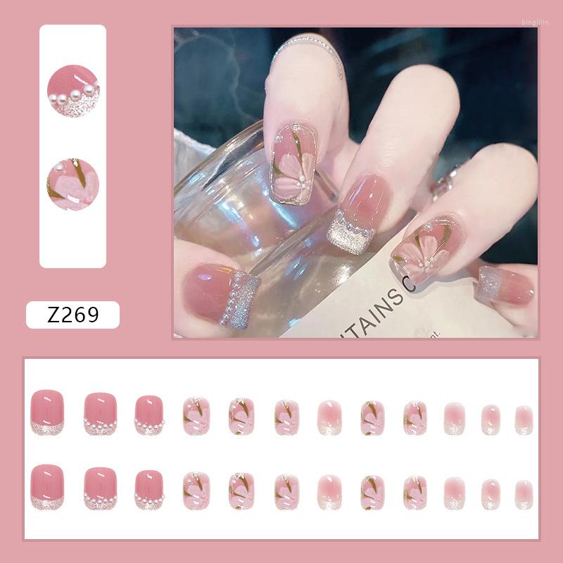 False Nails 24pcs Press On Flowers Pink For Women Tips Full Cover Set With Glue, Ag791-1c
False Nails 24pcs Press On Flowers Pink For Women Tips Full Cover Set With Glue, Ag791-1c