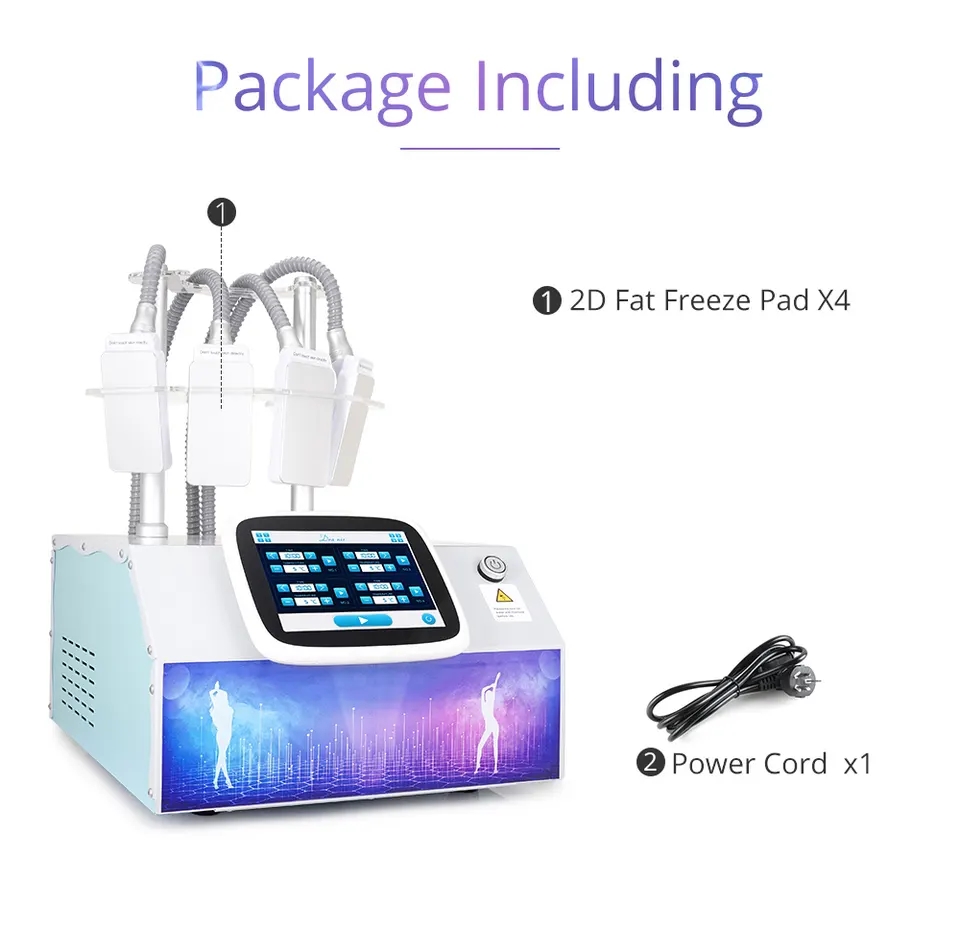 Fat Cellulite Removal Cryo Pads Body Sculpting Cooling Slimming Machine 4 Pads Beauty Salon Equipment