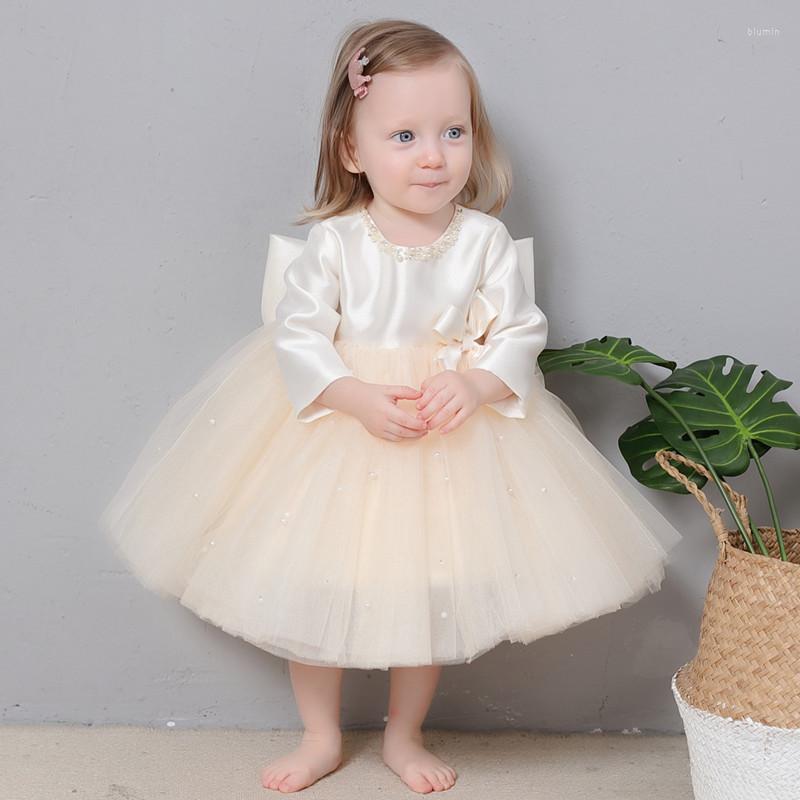 Girl Dresses Champagne Toddler Baby Girls Birthday Baptism Party Princess Dress Flower For Weddings Kids Pearls Formal Clothes, Sleeveless
Girl Dresses Champagne Toddler Baby Girls Birthday Baptism Party Princess Dress Flower For Weddings Kids Pearls Formal Clothes, Sleeveless