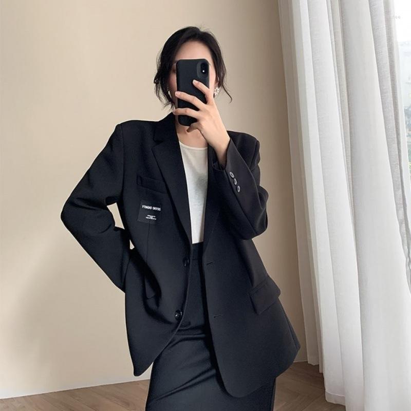 Women's Suits Fashion Large Size Suit Jackets Women's Clothing Spring Autumn Street Blazers Coats Black Tops Jp315