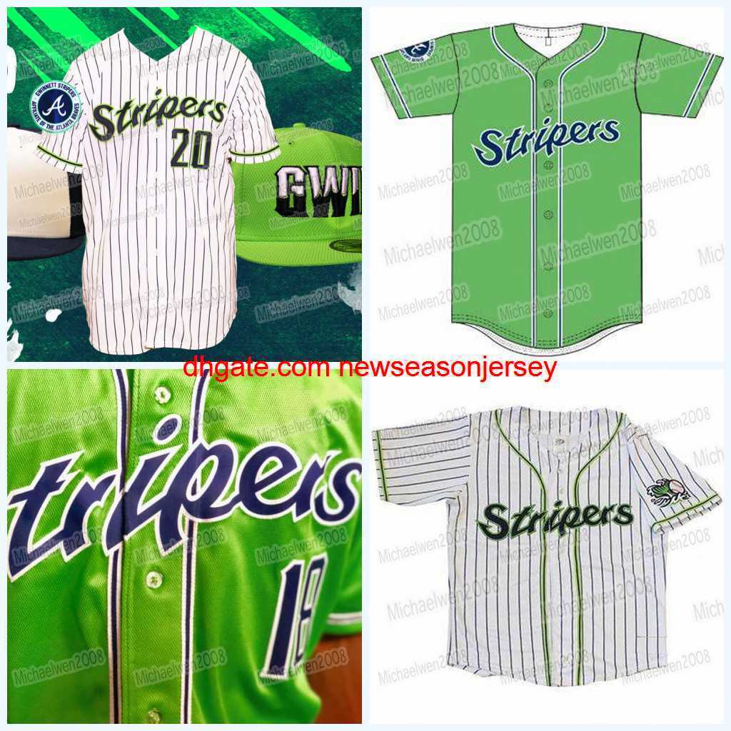 Gwinnett Stripers Jersey 100% Double Stitched Embroidery V high-quality Men Women Youth Custom Baseball Jerseys, White
Gwinnett Stripers Jersey 100% Double Stitched Embroidery V high-quality Men Women Youth Custom Baseball Jerseys, White
