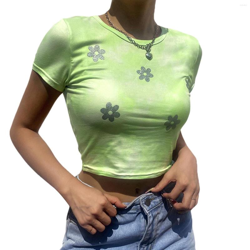 Women' T Shirts Tie Dye Crop Tops Glitter Floral Sequin Short Sleeve Crew Neck Slim Fit T-Shirts, Green
Women' T Shirts Tie Dye Crop Tops Glitter Floral Sequin Short Sleeve Crew Neck Slim Fit T-Shirts, Green