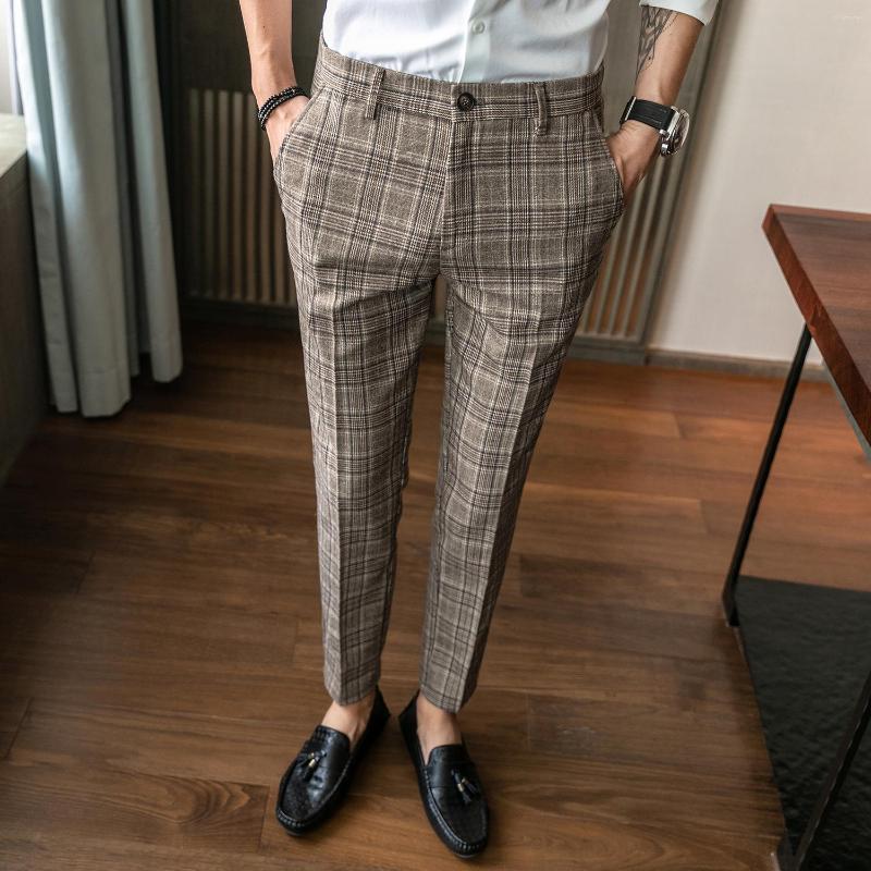 Men's Pants Men's Slim Straight Suit Korean Fashion Business Casual Personalized Striped Plaid Print Trousers, Khaki
Men's Pants Men's Slim Straight Suit Korean Fashion Business Casual Personalized Striped Plaid Print Trousers, Khaki
