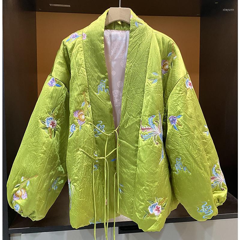 Women's Trench Coats High Grade Green Acetate 2023 V-Neck Cotton Clothes Women's Chinese Style Embroidery Winter Loose Jacket Fashion, Army green
Women's Trench Coats High Grade Green Acetate 2023 V-Neck Cotton Clothes Women's Chinese Style Embroidery Winter Loose Jacket Fashion, Army green