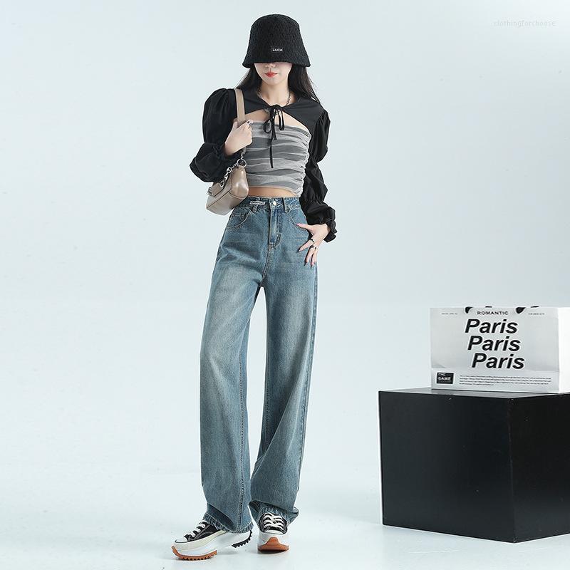 Women's Jeans Thickened Women's Autumn And Winter High Waist Loose Slim Street Wide Leg Pants, Blue thickening
Women's Jeans Thickened Women's Autumn And Winter High Waist Loose Slim Street Wide Leg Pants, Blue thickening