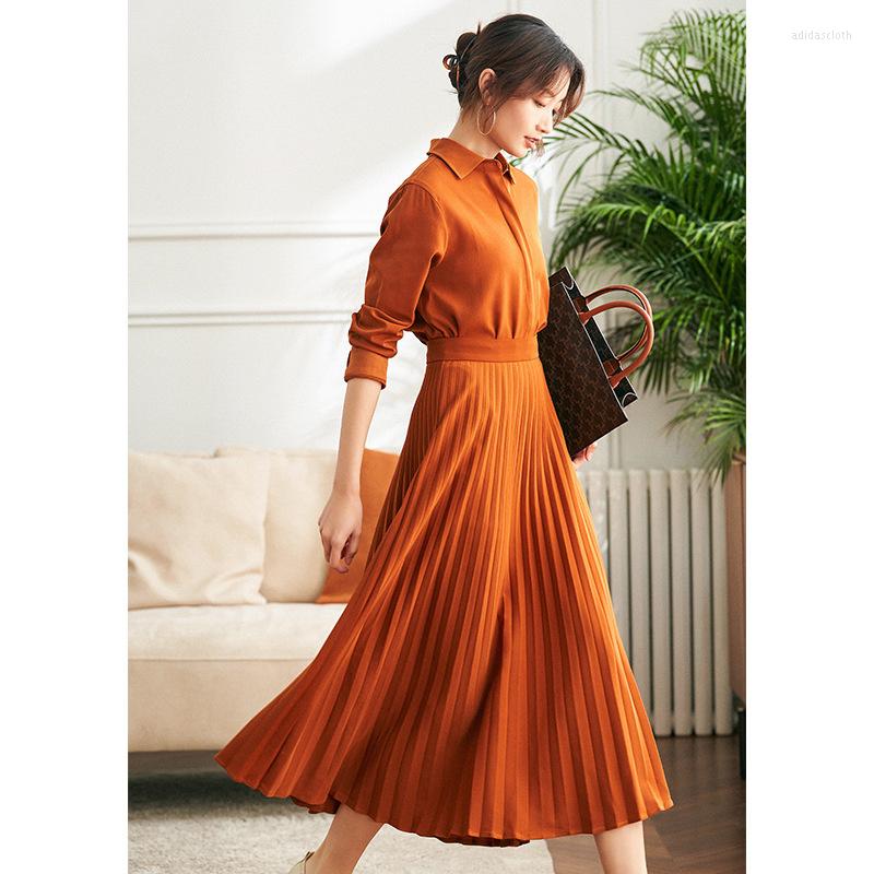 Women' Two Piece Pants French Shirt Pleated Dress In Spring And Autumn 2023, Orange
Women' Two Piece Pants French Shirt Pleated Dress In Spring And Autumn 2023, Orange