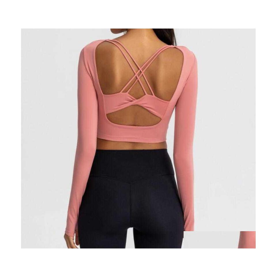 Yoga Outfits Sexy Back Tops Gym Clothes Women Breathable Running Fitness Leisure Sports Tshirt Workout Exercise Casual Long Sleeve D Dhe5C, Yellow
Yoga Outfits Sexy Back Tops Gym Clothes Women Breathable Running Fitness Leisure Sports Tshirt Workout Exercise Casual Long Sleeve D Dhe5C, Yellow
