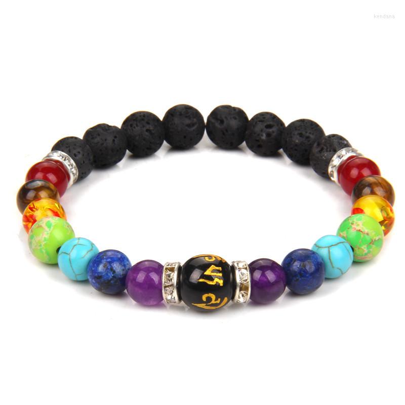 Charm Bracelets Lava Stone Yoga Healing 7 Chakra Bracelet Men Tibetan Meditation Mantra Beads For Women Spiritual Jewelry RZ-03
Charm Bracelets Lava Stone Yoga Healing 7 Chakra Bracelet Men Tibetan Meditation Mantra Beads For Women Spiritual Jewelry RZ-03