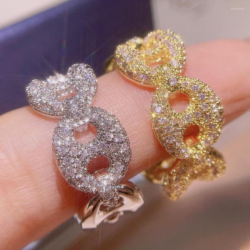 Wedding Rings 2023 Luxury 2 Color Male Female For Women Men Gold Bling Hip Hop Punk Zircon Cuban Link Chain Exaggerated Artist Jewelry
Wedding Rings 2023 Luxury 2 Color Male Female For Women Men Gold Bling Hip Hop Punk Zircon Cuban Link Chain Exaggerated Artist Jewelry