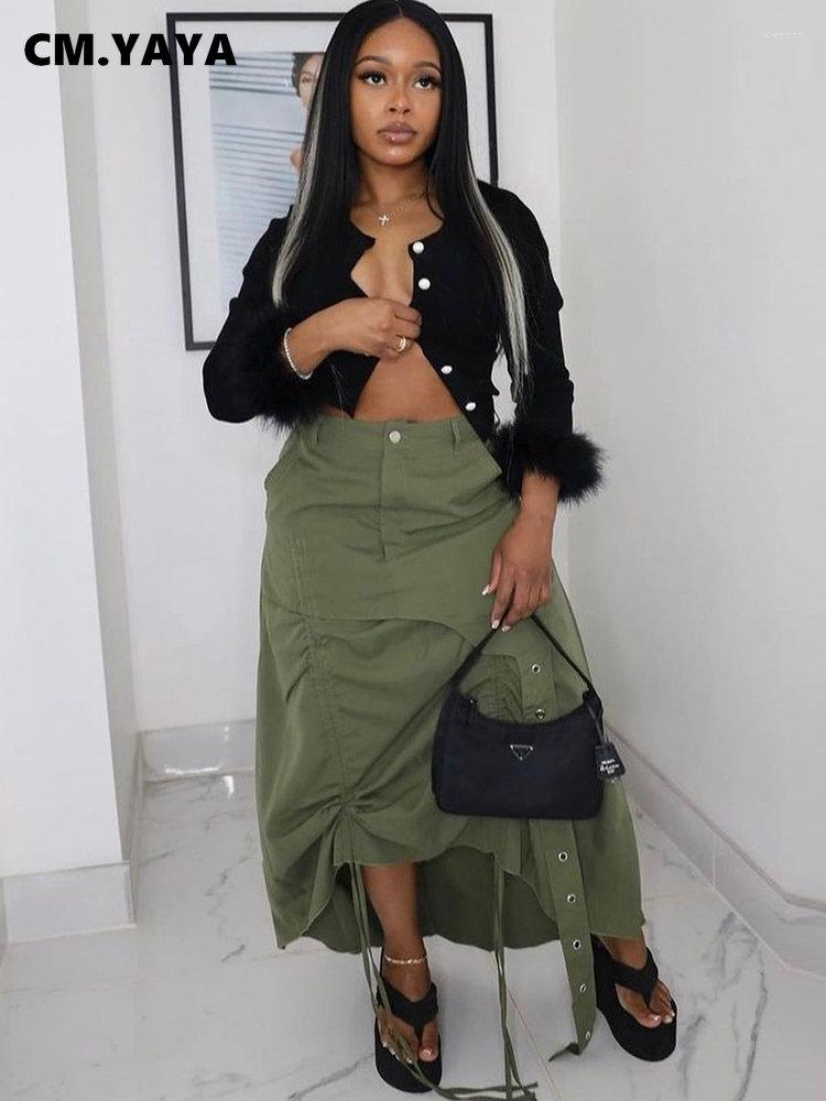 Skirts CM. Elegant Women Drawstring Ruched Up High Side Slit Button Front Waist Zipper Irregular A-line Maxi Long Skirt, Dark brown
Skirts CM. Elegant Women Drawstring Ruched Up High Side Slit Button Front Waist Zipper Irregular A-line Maxi Long Skirt, Dark brown