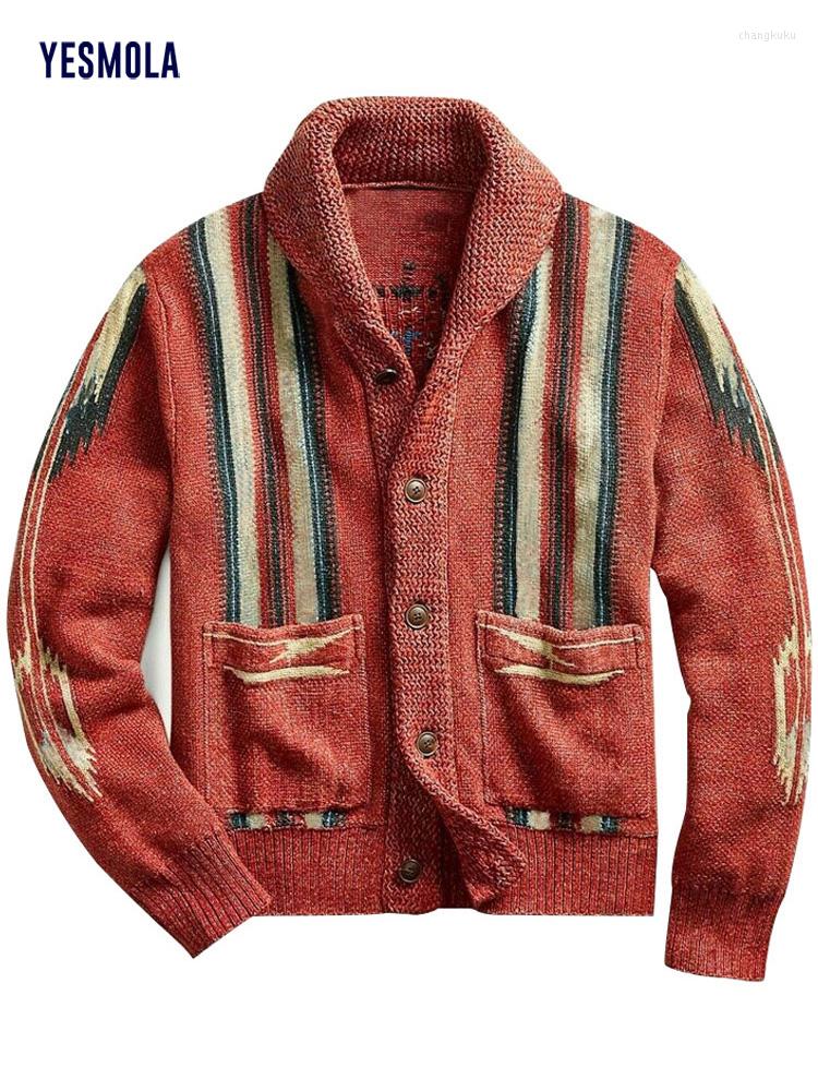 Men' Sweaters Men' Leisure Autumn Winter Vintage Jacquard Sleeve Lapel Knitwear Sweater Wear Long-sleeved Men Cardigan 2023, Blue
Men' Sweaters Men' Leisure Autumn Winter Vintage Jacquard Sleeve Lapel Knitwear Sweater Wear Long-sleeved Men Cardigan 2023, Blue