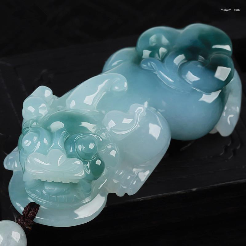 Pendant Necklaces Natural Myanmar Jadeite A Goods Waxy Floating Blue Flower Pixiu For Men And Women
Pendant Necklaces Natural Myanmar Jadeite A Goods Waxy Floating Blue Flower Pixiu For Men And Women