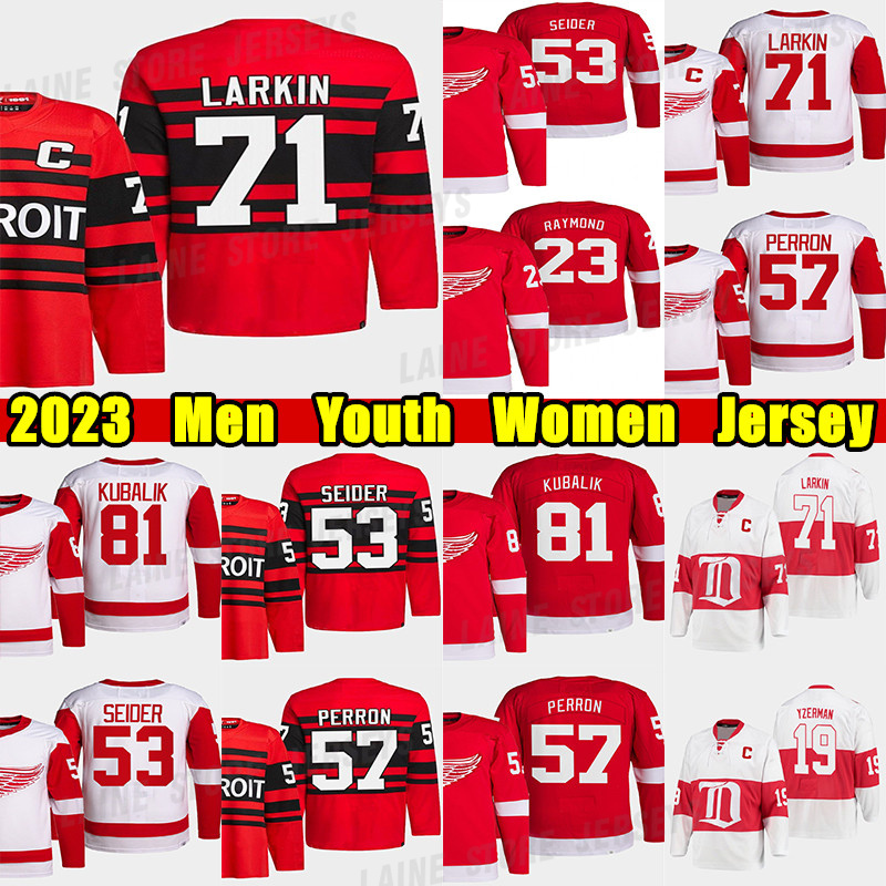 #71 Dylan Larkin Reverse Retro hockey jersey #53 Moritz Seider 57 David Perron Lucas Raymond Dominik Kubalik Tyler Bertuzzi Gordie Howe Steve Yzerman jerseys, Red youth
#71 Dylan Larkin Reverse Retro hockey jersey #53 Moritz Seider 57 David Perron Lucas Raymond Dominik Kubalik Tyler Bertuzzi Gordie Howe Steve Yzerman jerseys, Red youth