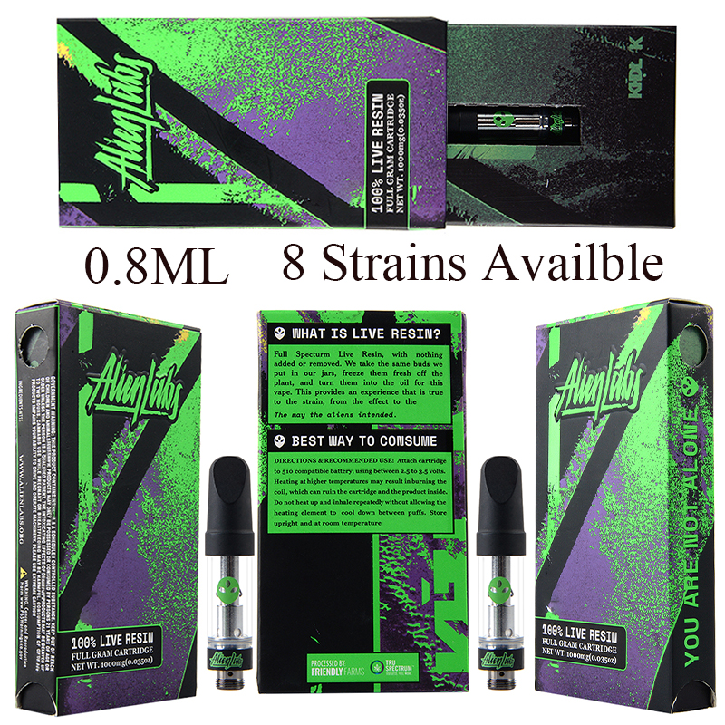 0.8ML ALIENLABS Live Resin Atomizers E Cigarettes Disposable Pen 510 Thread Fit Device Pods Starter Kit Vape Pen 8 Strains Stickers
0.8ML ALIENLABS Live Resin Atomizers E Cigarettes Disposable Pen 510 Thread Fit Device Pods Starter Kit Vape Pen 8 Strains Stickers