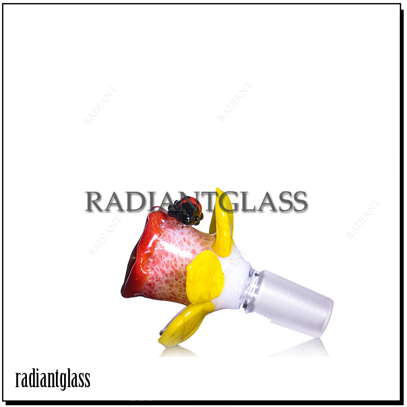 Smoking Glass Bowl 14mm 19mm New heavy Petunia Slide Bowl Male Pieces for Water Pipes Bongs Tobacco Bowls