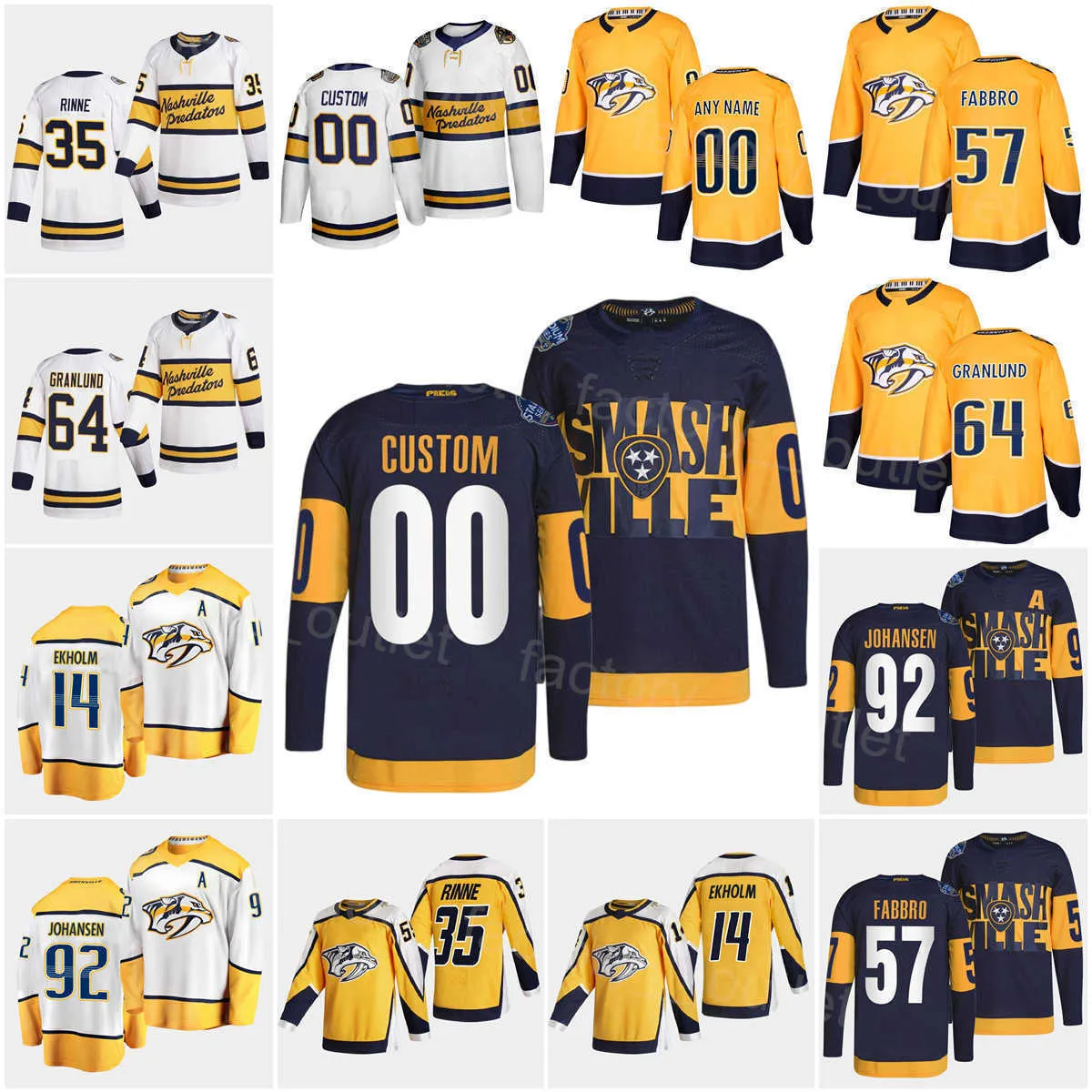 Nashville Hockey Predators 64 Mikael Granlund Jersey''Nhl''35 Pekka Rinne 92 Ryan Johansen 28 Eeli Tolvanen 37 Joakim Kemell 57 Dante Fabbro, White
Nashville Hockey Predators 64 Mikael Granlund Jersey''Nhl''35 Pekka Rinne 92 Ryan Johansen 28 Eeli Tolvanen 37 Joakim Kemell 57 Dante Fabbro, White