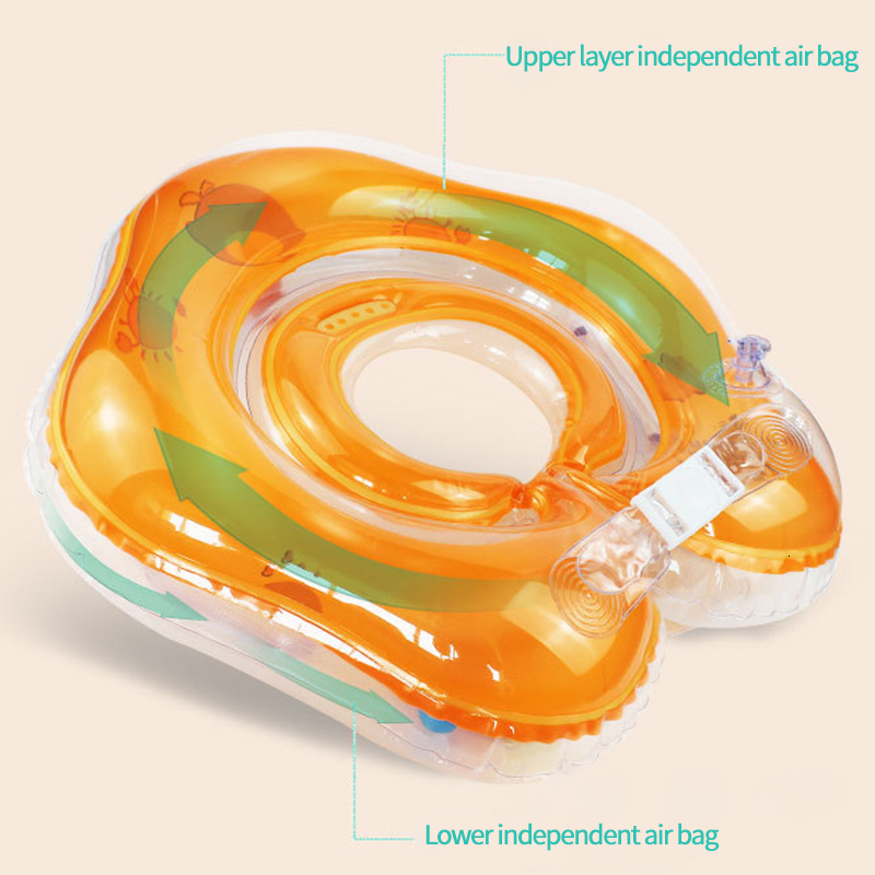 Inflatable Floats tubes Inflatable Circle for Baby Swimming Pool Baby Neck Ring Tube Baby Float Ring Safety Infant born Bathing Neck Float Swim 230215