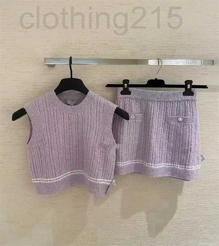 Two Piece Dress Designer High Quality Candy Color Knited Vest Set Sleeveless Skirt Suit QLXN, Purple
Two Piece Dress Designer High Quality Candy Color Knited Vest Set Sleeveless Skirt Suit QLXN, Purple