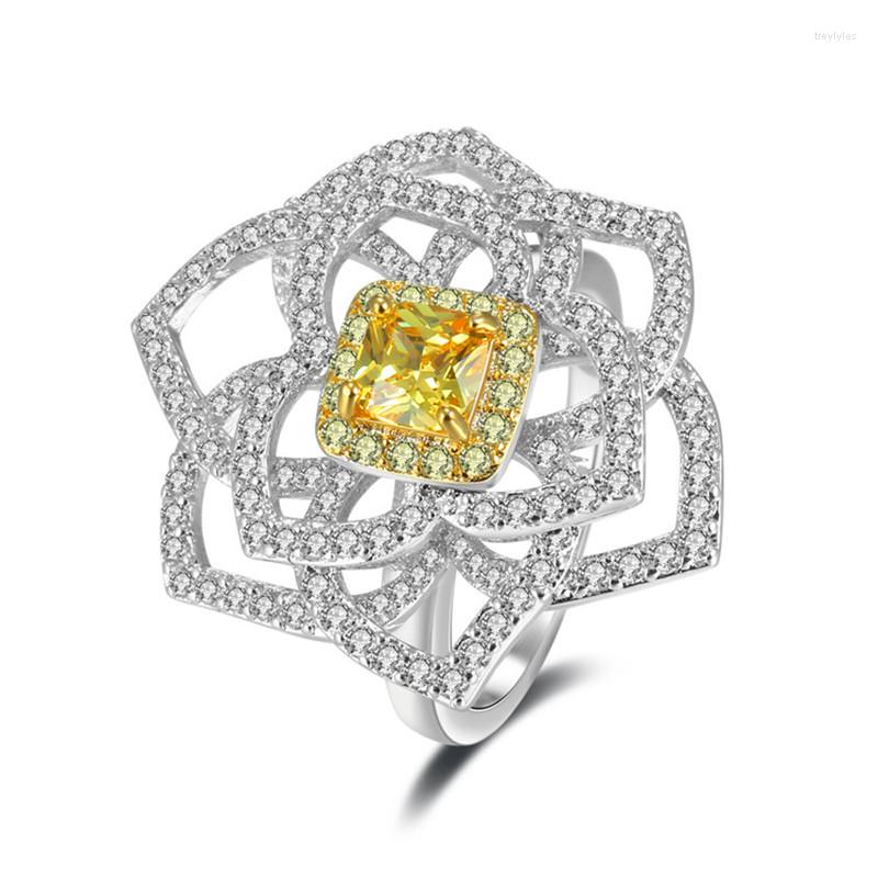 Cluster Rings Hyperbole Rings-For-Women S925 Sterling Fine Jewelry Rose Flower Luxury Cubic Zirconia Big Ring Wedding Bijoux Femme
Cluster Rings Hyperbole Rings-For-Women S925 Sterling Fine Jewelry Rose Flower Luxury Cubic Zirconia Big Ring Wedding Bijoux Femme