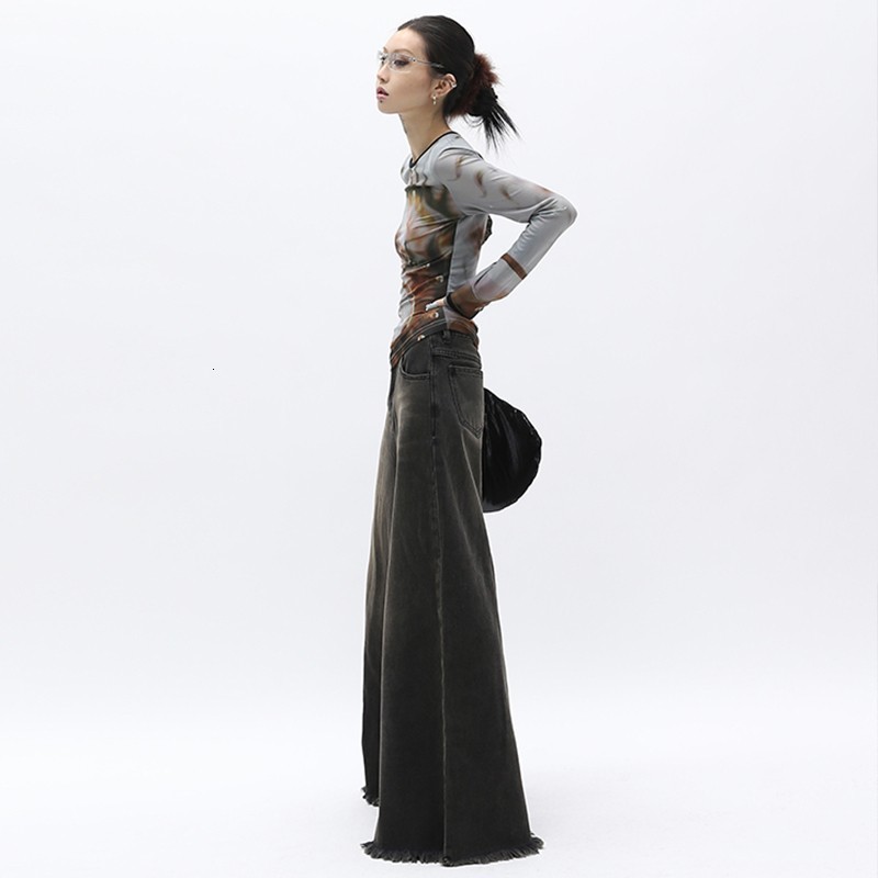 Women's Jeans Karrcat Grunge Wide Leg Jeans Vintage Gothic Black Jeans Korean Loose Boyfriend Jeans Dark Aesthetics Oversized Trousers 90s Y2k 23