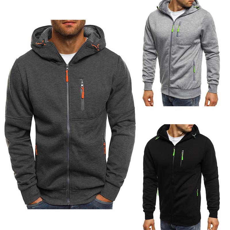 Autumn Mens New Fashion Hoodies Slim Zipper Decorative Hoodie Pullover Clothes Three Color Styles, Light gray
Autumn Mens New Fashion Hoodies Slim Zipper Decorative Hoodie Pullover Clothes Three Color Styles, Light gray