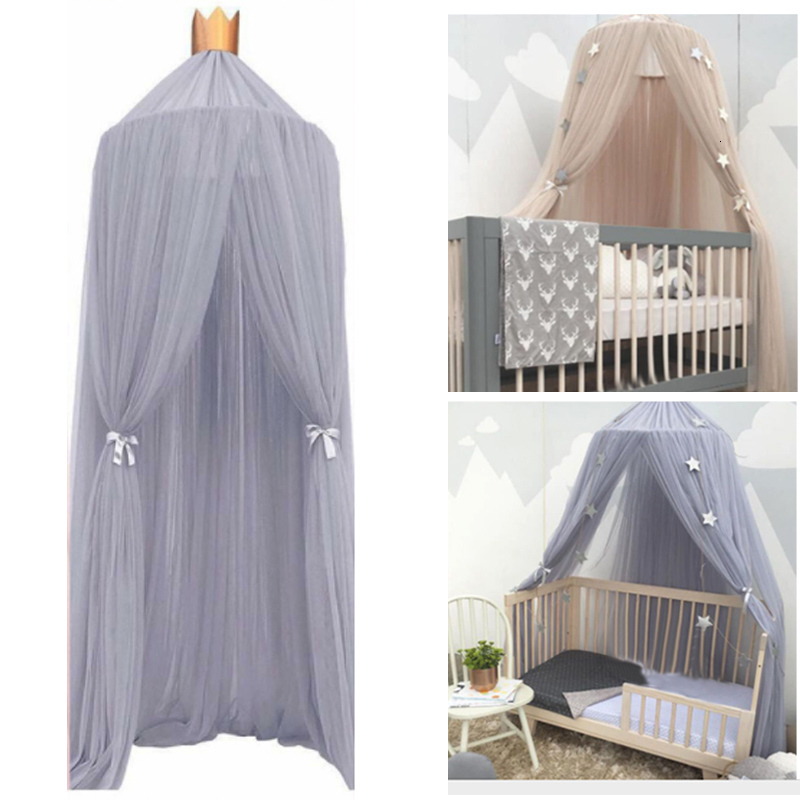 Mosquito Net 6 Colors Hanging Kids Baby Bedding Dome Canopy Mosquito Net Princess Bed Girl Room Decoration Bed Canopy Pest control Reject Net 230214