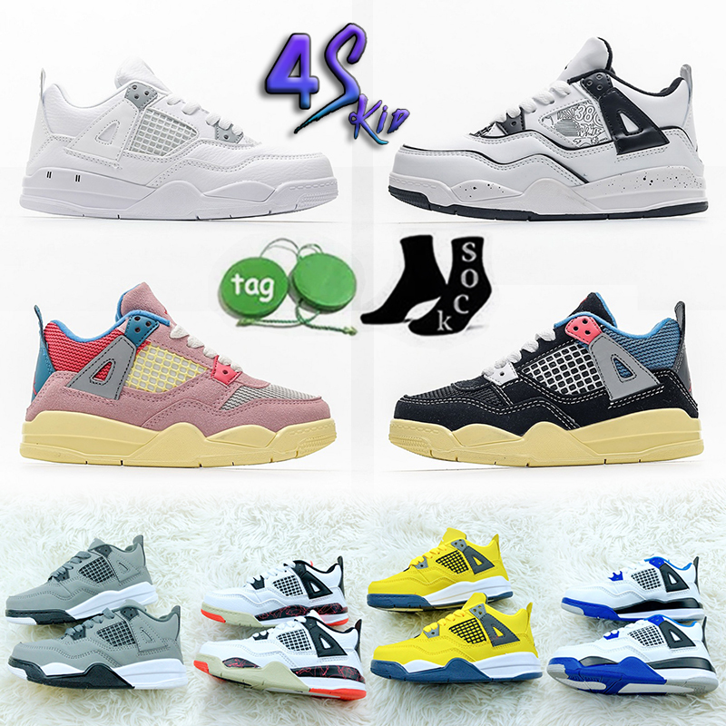 Jumpm Kids Bred 4 Retro Basketball Shoes 4s Obsidian UNC University Blue Twist What The Boys Black Cat Sail Guava Ice Girls Sneakers 26-35
Jumpm Kids Bred 4 Retro Basketball Shoes 4s Obsidian UNC University Blue Twist What The Boys Black Cat Sail Guava Ice Girls Sneakers 26-35