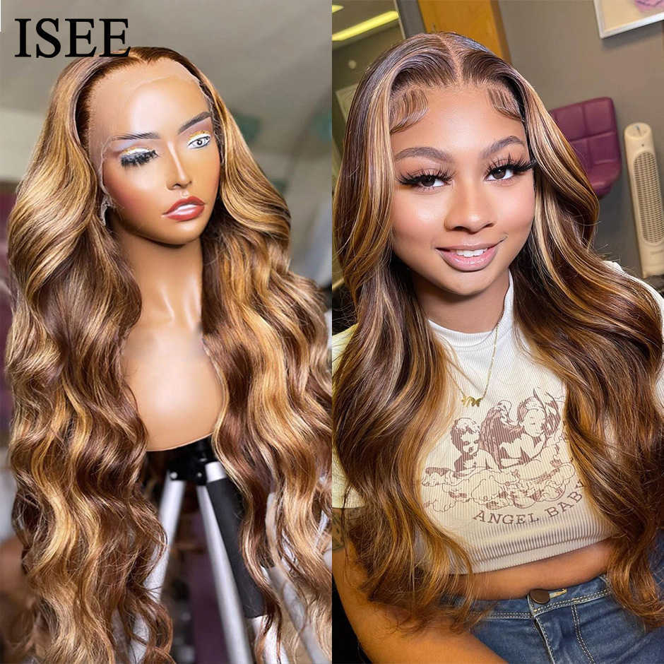 ISEE YOUNG Ombre Body Wave Lace Frontal Wigs For Women Human Hair 4/27 Highlight Bod Closure Wigs Colored HD Lace Wig, Medium brown
ISEE YOUNG Ombre Body Wave Lace Frontal Wigs For Women Human Hair 4/27 Highlight Bod Closure Wigs Colored HD Lace Wig, Medium brown