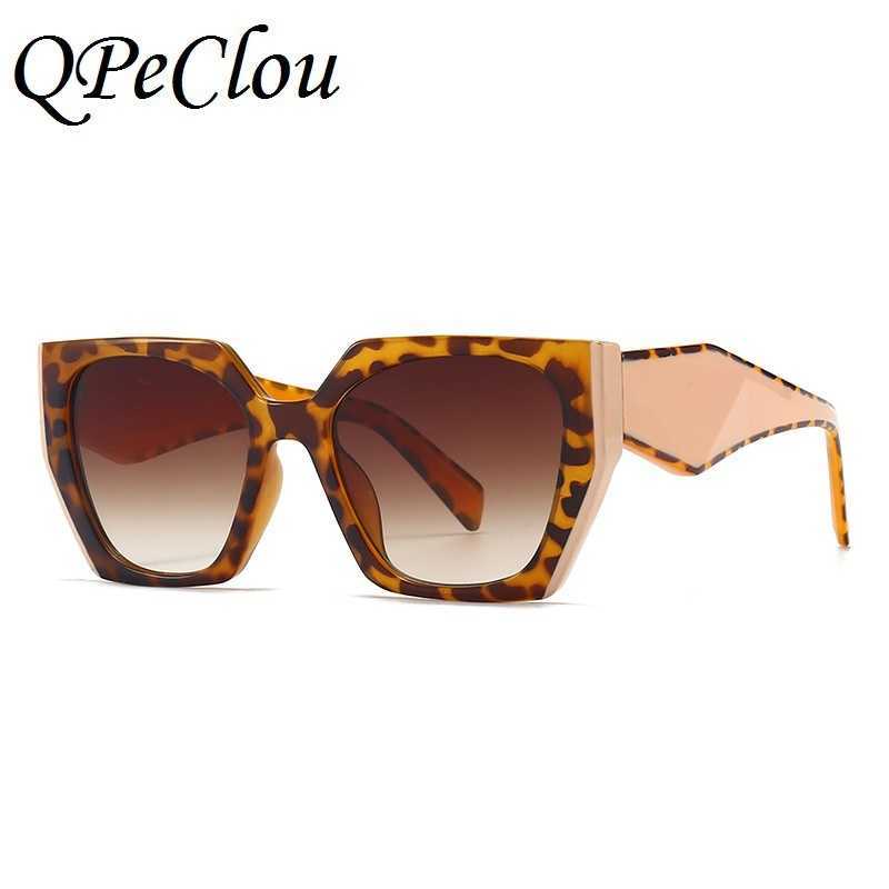 Sunglasses 2022 Summer New Fashion Square Leopard Sunglasses Women Brand Unique Rainbow Sun Glasses Female Anti-blue Eyeglasses Men Shades G230214
