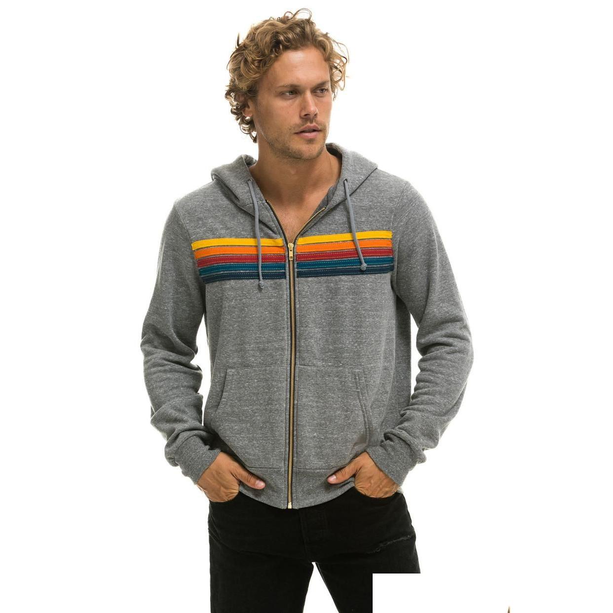 Men' Hoodies Sweatshirts Mens Rainbow Stripe Splicing Long Sleeve Sweatshirt Zipper Pocket Coat Spring Autumn Casual Slim Fashion Dh0Qe, Blue
Men' Hoodies Sweatshirts Mens Rainbow Stripe Splicing Long Sleeve Sweatshirt Zipper Pocket Coat Spring Autumn Casual Slim Fashion Dh0Qe, Blue